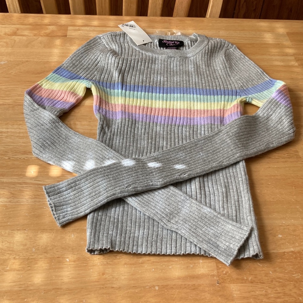 Light Gray Stripe Sweater